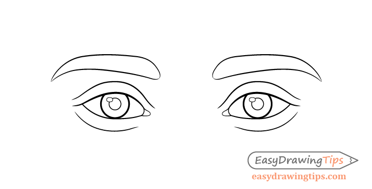 Eyes line drawing