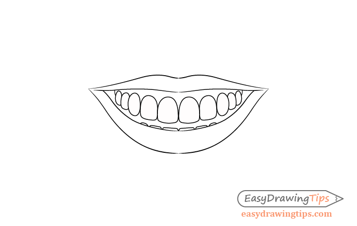 Smile line drawing