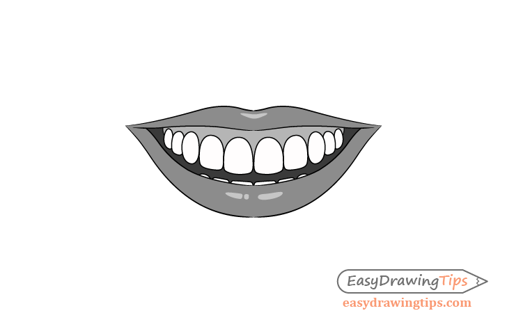 Isolated Smiling Lips Healthy Teeth Hand 库存矢量图免版税630957440  Shutterstock