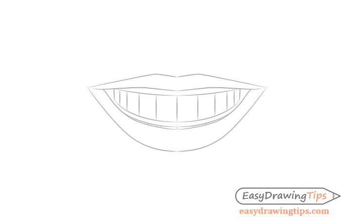 How to Draw a Smile with Teeth for Beginners | Muus Art