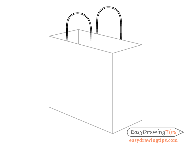 Shopping bag handles drawing