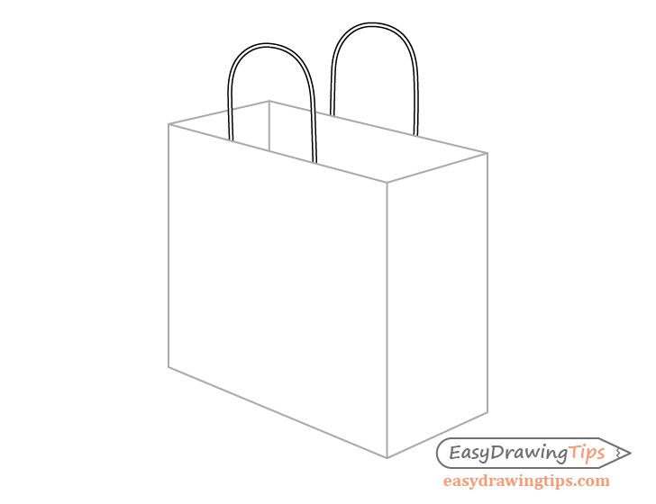 Free Vectors | Paper bag Paper bag Shopping Simple line drawing