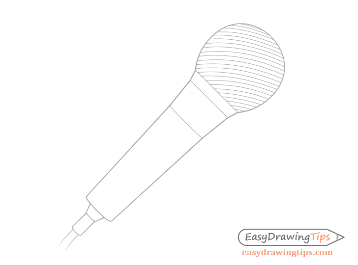 Microphone mesh stripes drawing