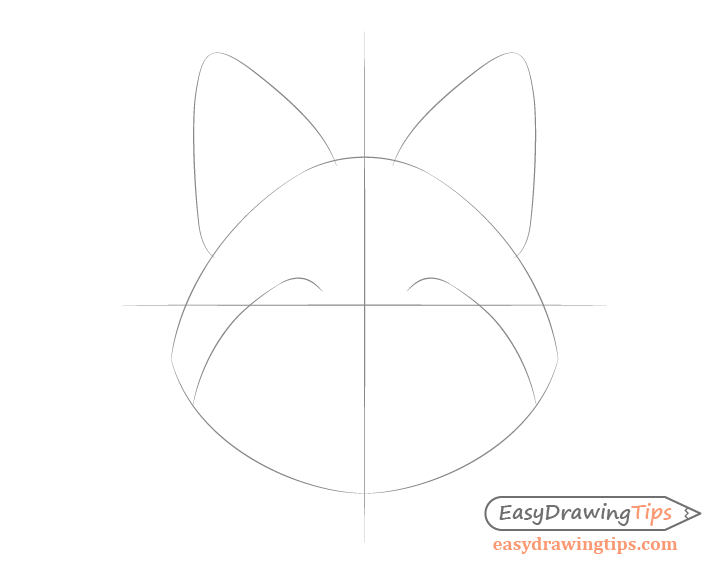 Fox fur pattern outline drawing