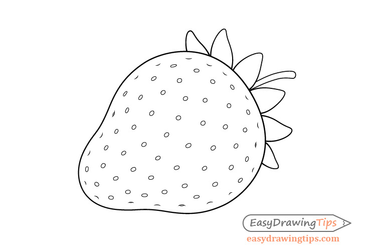 Strawberry line drawing