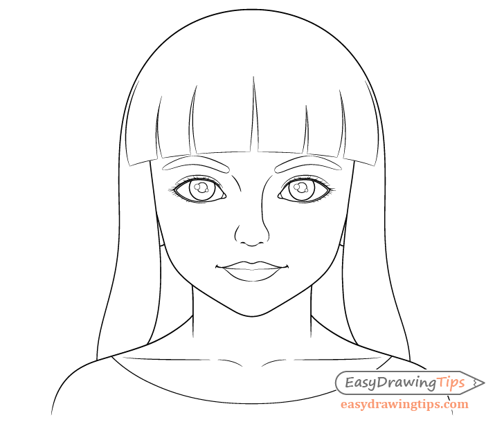 Drawing of a Girl * Coloring Page for Adults » Зумипик-saigonsouth.com.vn
