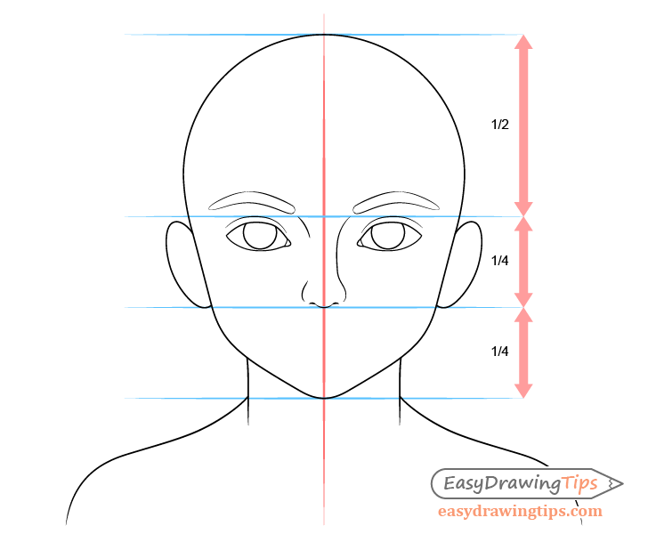 Girl nose drawing