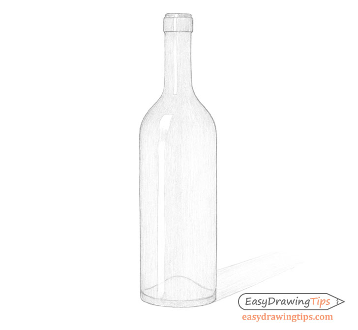 Bottle drawing initial shading