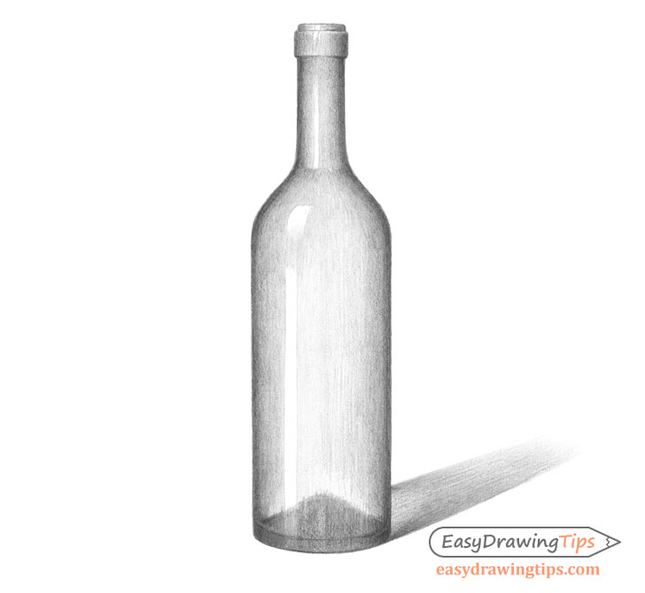 Bottle drawing shading