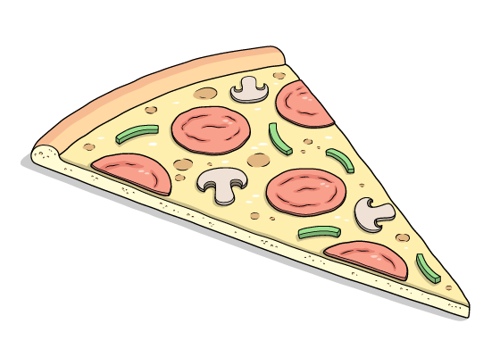 Pizza slice drawing tutorial