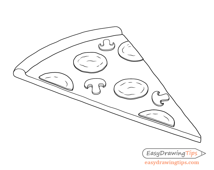 Vector Pizza Slices Sketch illustration HD Transparent PNG | Citypng