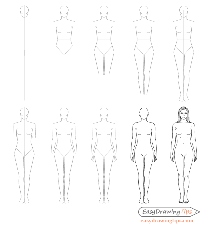 Body drawing step by step