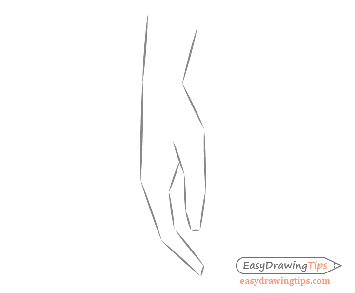 Hand structure drawing
