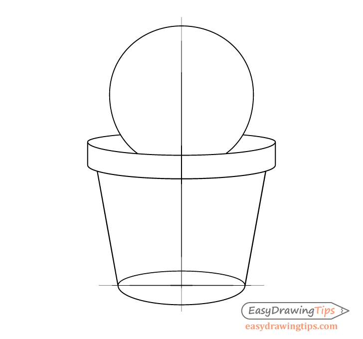 Plant pot walls drawing
